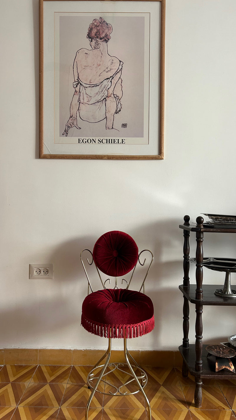 1950s Hollywood Regency Vanity Chair