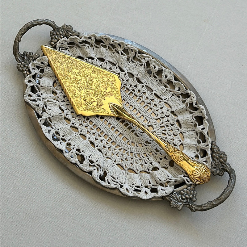 Gold Plated Cake Server