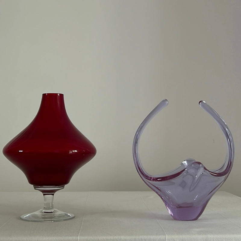 Murano Glass Purple Centerpiece