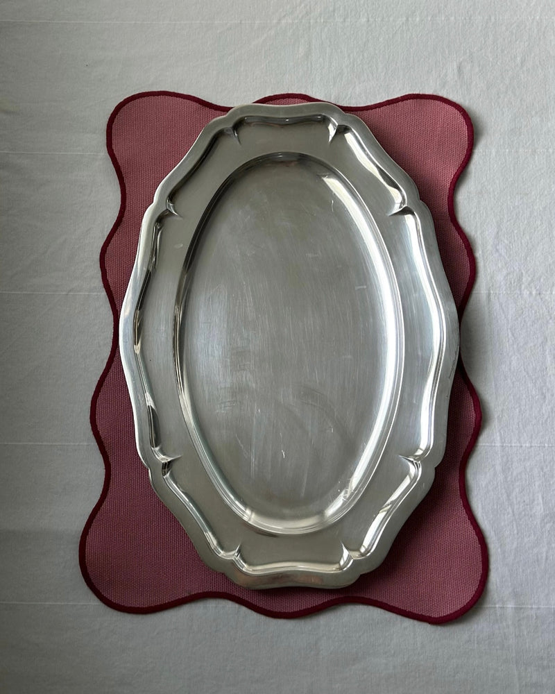 Large French Silver Plated Serving Tray