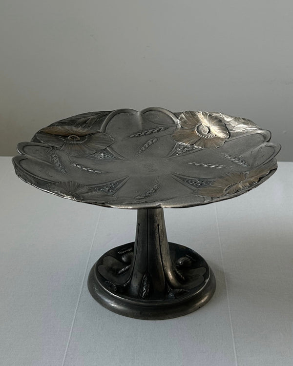 Art Nouveau Pewter Pedestal Dish (M)