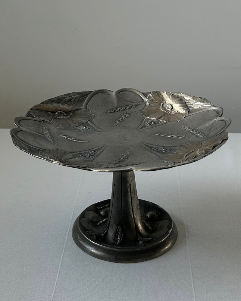 Art Nouveau Pewter Pedestal Dish (M)