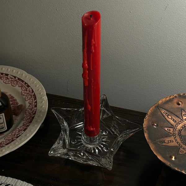 Star Shaped Glass Candleholder