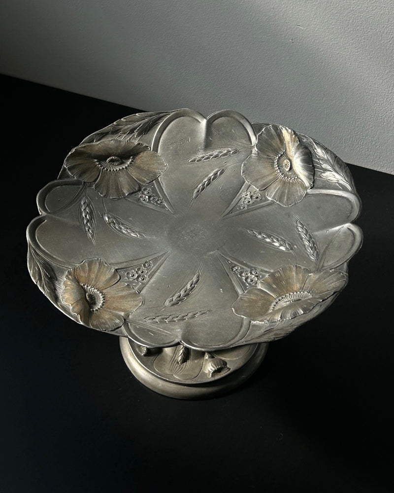 Art Nouveau Pewter Pedestal Dish (M)