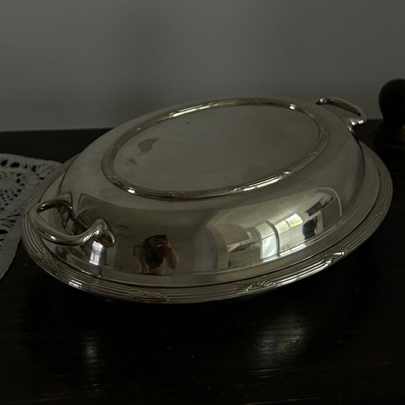 Antique Silver Plated Serving Dish