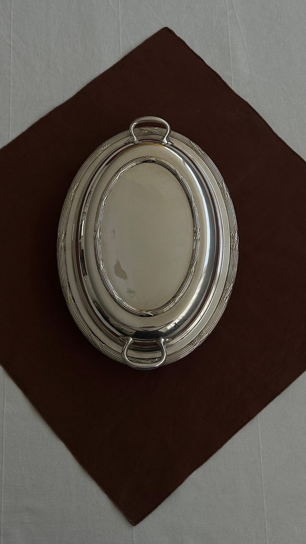 Antique Silver Plated Serving Dish