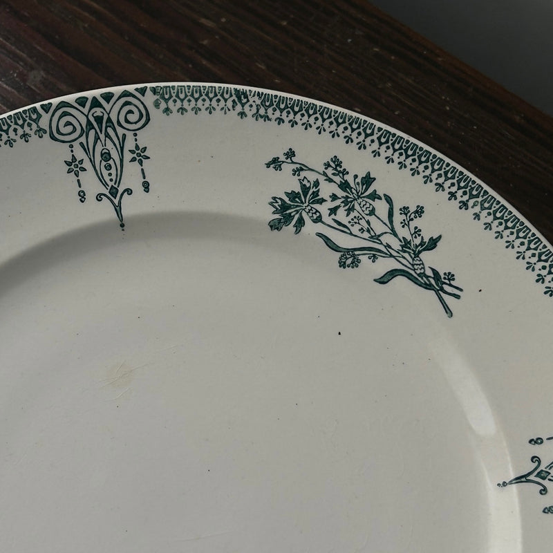 Antique Sarreguemines Pedestal Plate