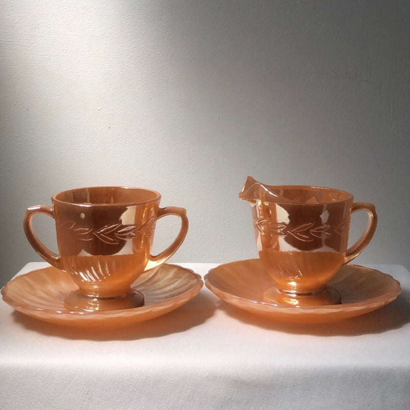 Anchor Hocking Milk Jug+Sugar Cup