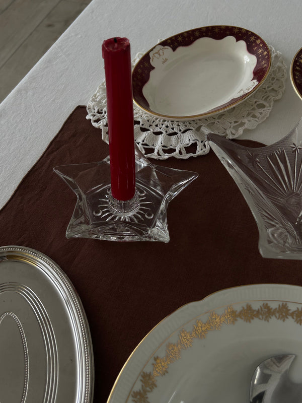 Star Shaped Glass Candleholder