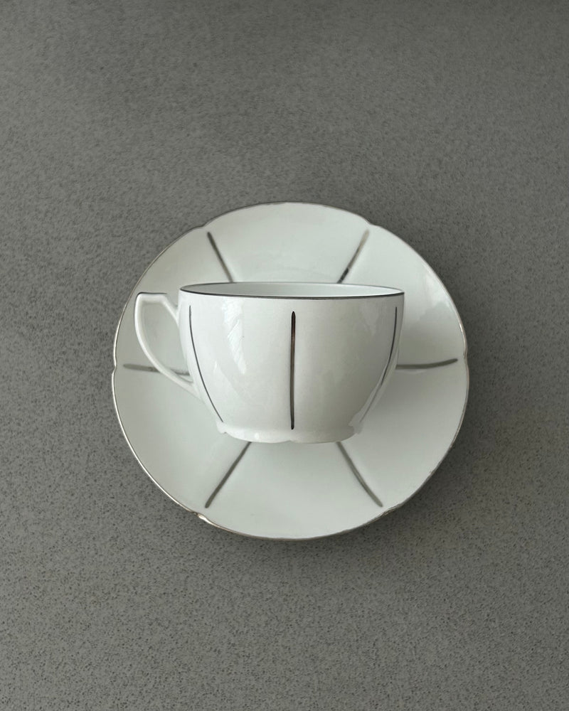 Art Deco Limoges Porcelain Cup and Saucer