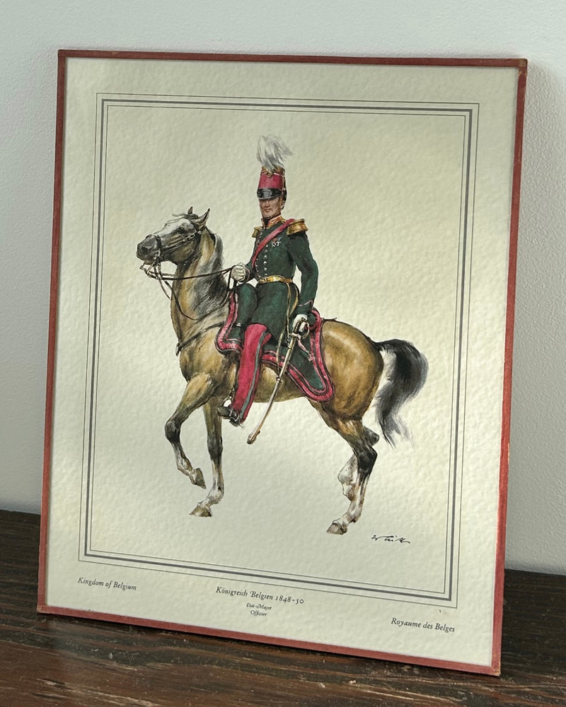 Framed Print Belgian Staff  Officer