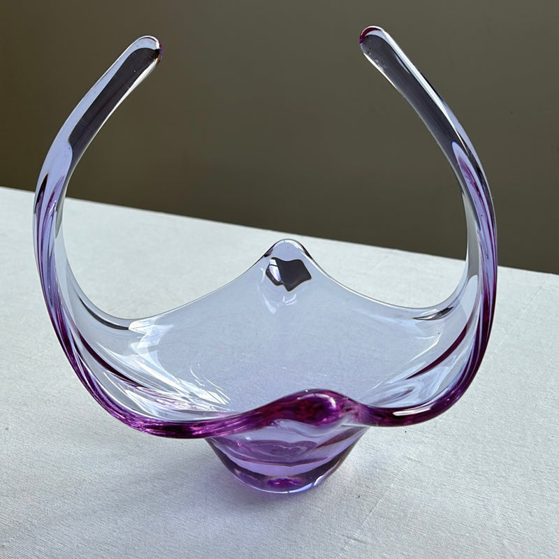 Murano Glass Purple Centerpiece