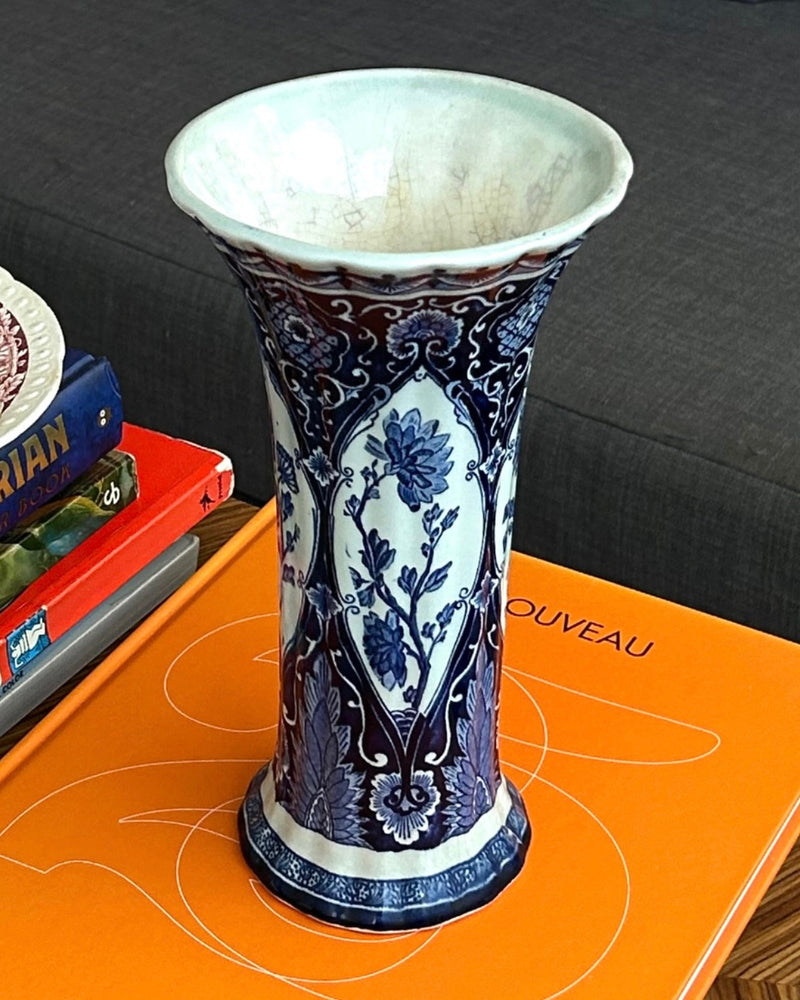 Antique Delfts Blue & White Vase