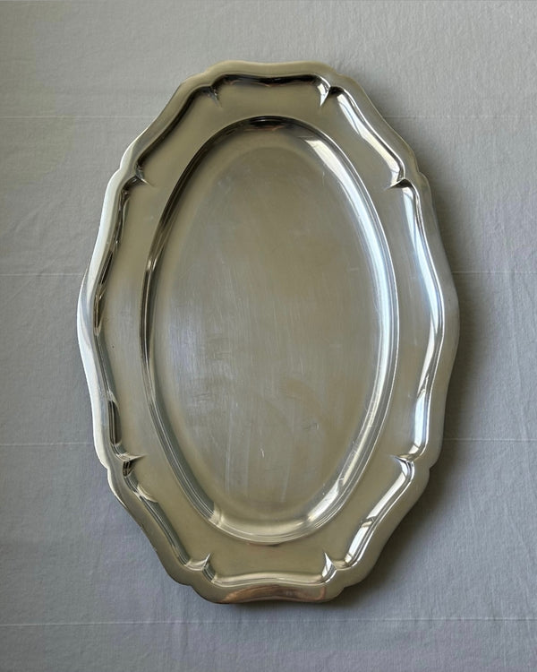 Large French Silver Plated Serving Tray