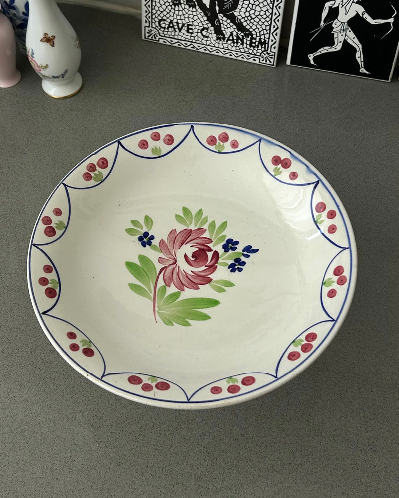 French Hand Painted Pedestal Bowl