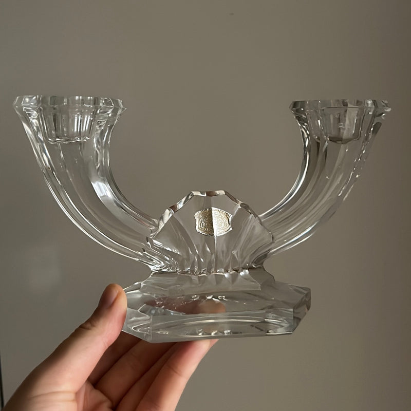 Val Saint Lambert Crystal Candleholder