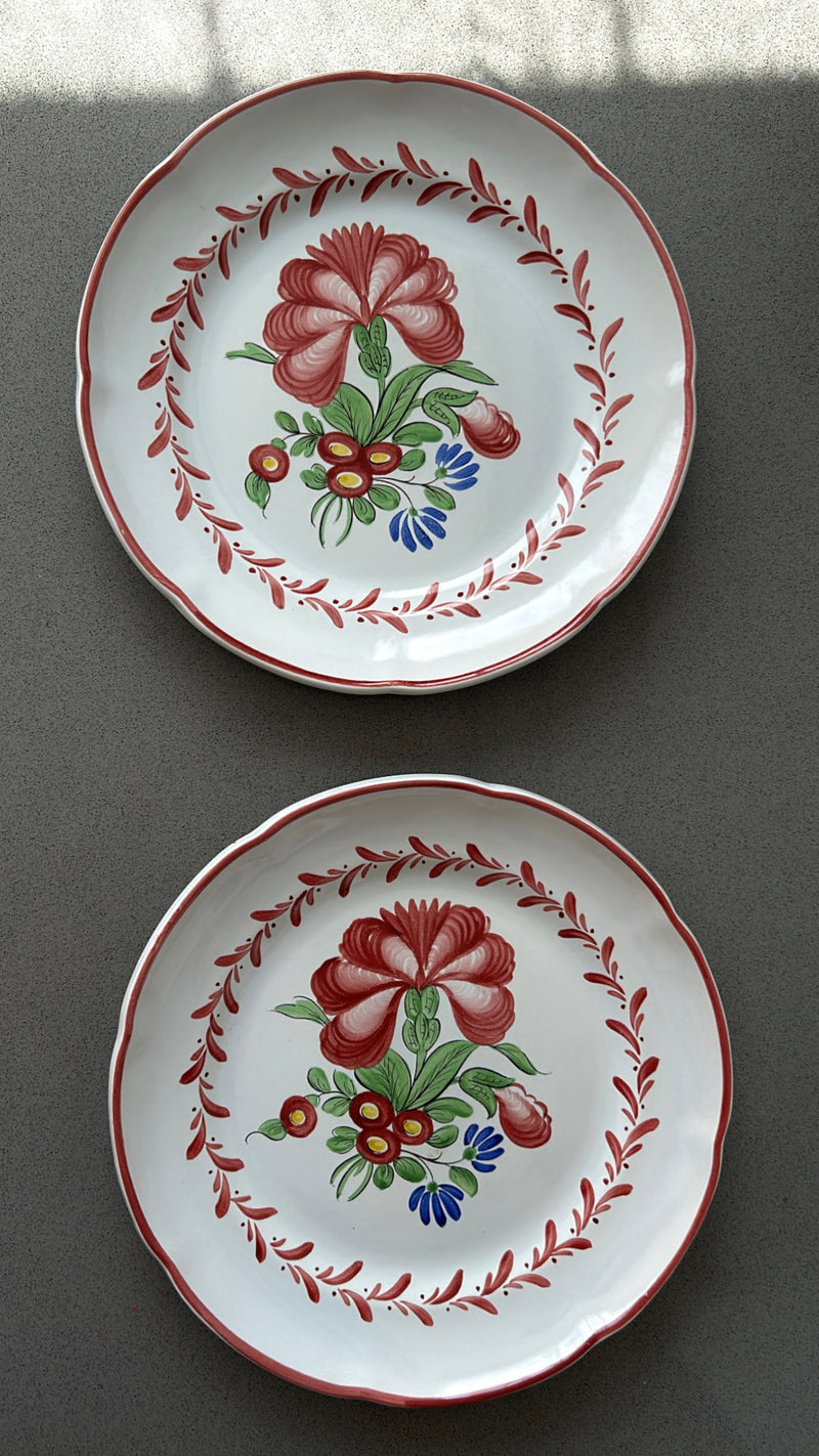 Antique Hand Painted French Faience Plate