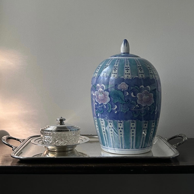 Large Hand Painted Chinese Jar