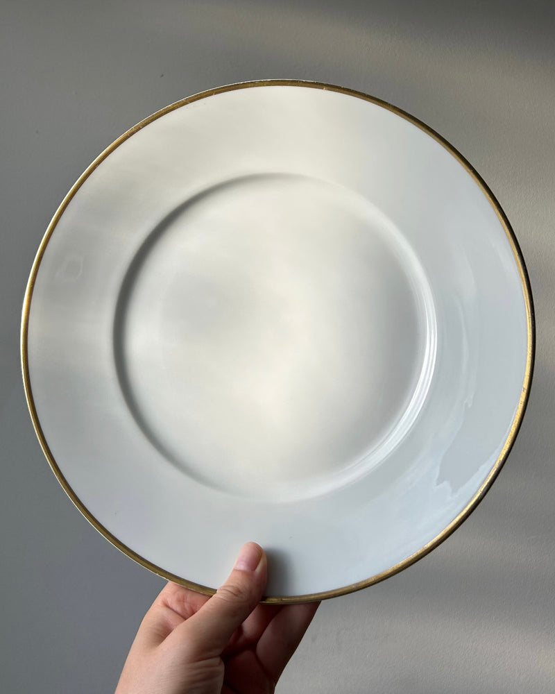Set of 5 Large Rosenthal Porcelain Plates with Gold Rim