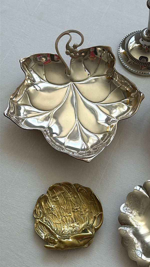 Big Silver Plated Footed Dish