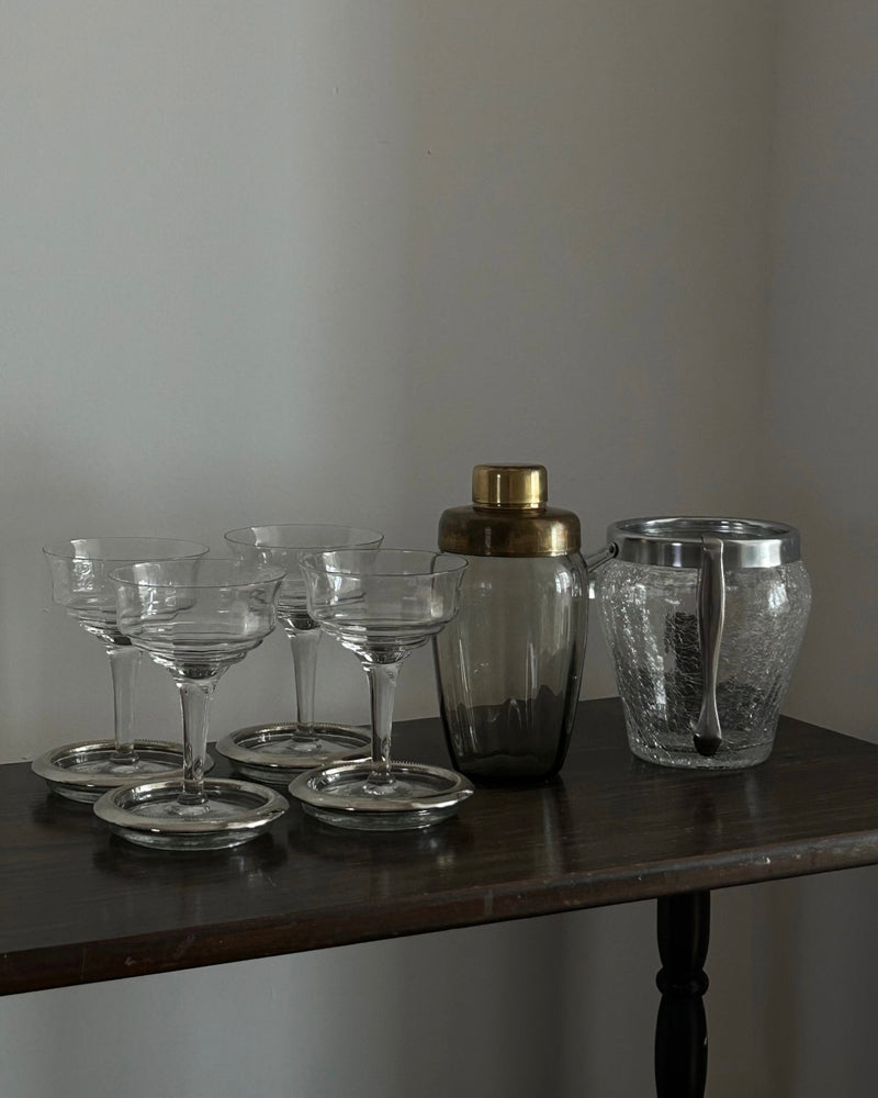 Rare Smoked Glass & Copper Shaker