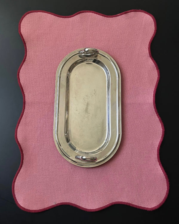 Silver Plated Tray With Swan Handles (M)