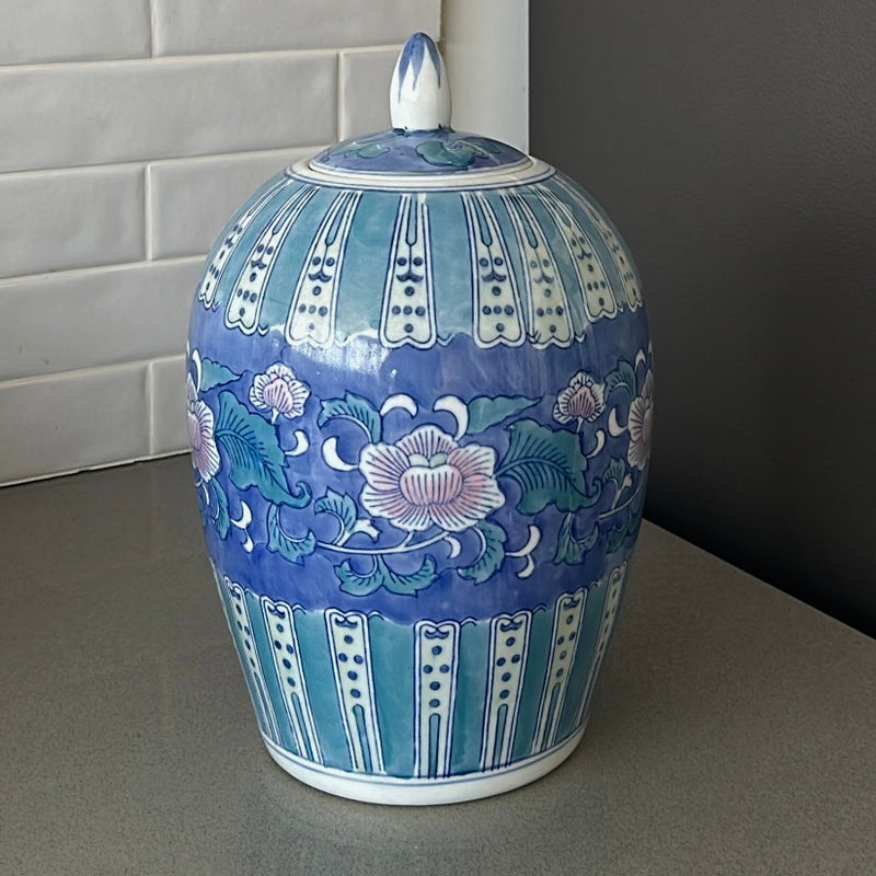 Large Hand Painted Chinese Jar