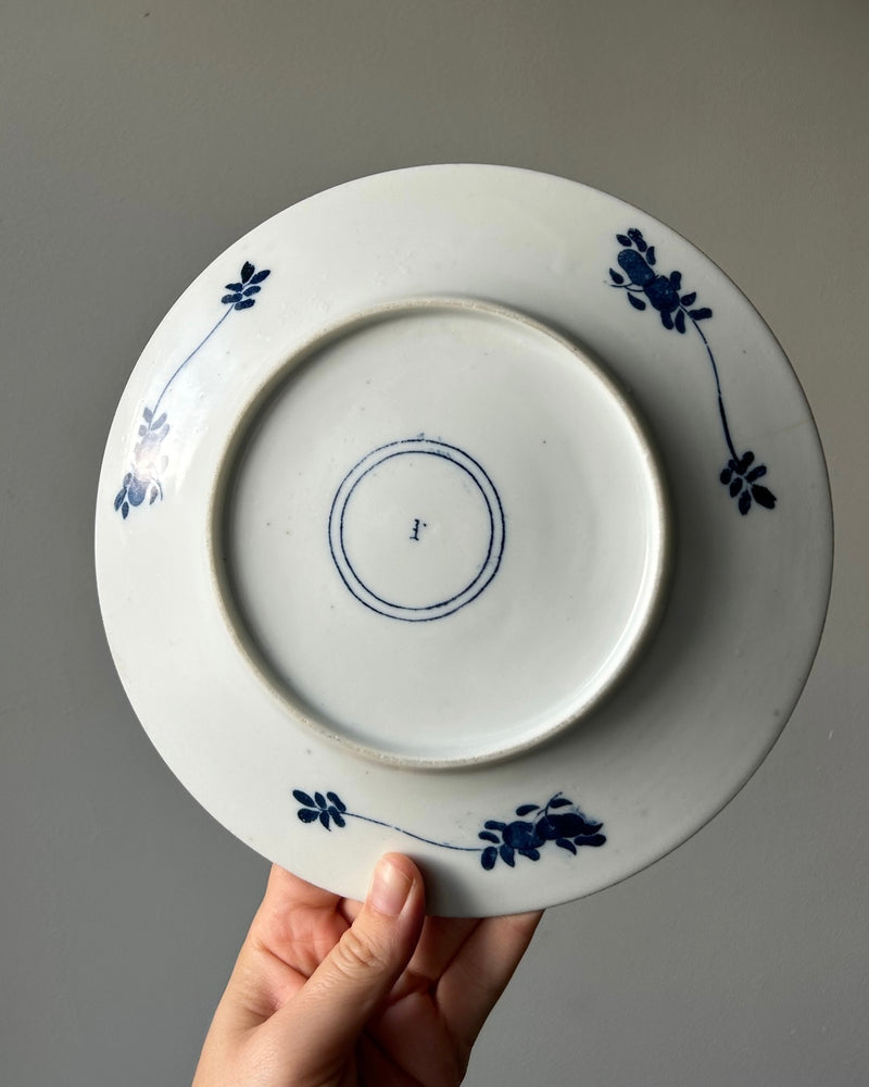 Set of 5 Antique Chinoiserie Porcelain Plates