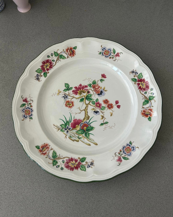 Large Lunéville Faience Plate “Tree of Life” Motif