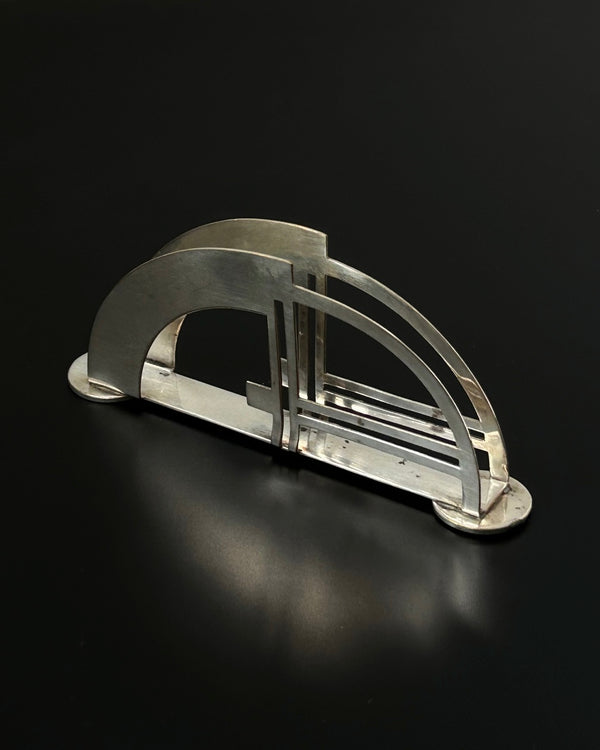 Art Deco Silver Plated Napkins Holder