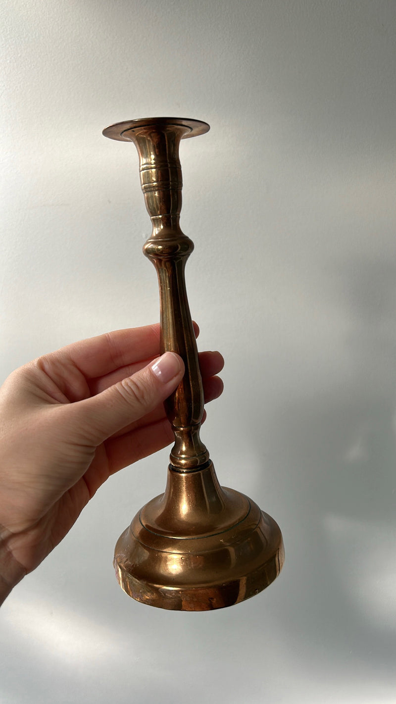 Pair of Copper Candleholders