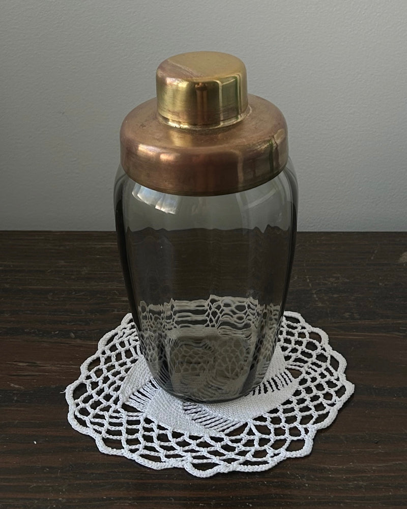 Rare Smoked Glass & Copper Shaker