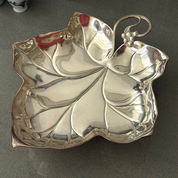 Big Silver Plated Footed Dish