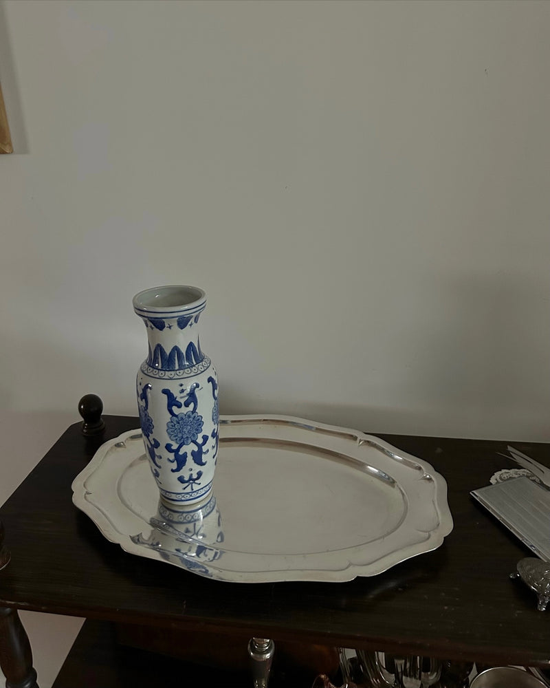 Large French Silver Plated Serving Tray
