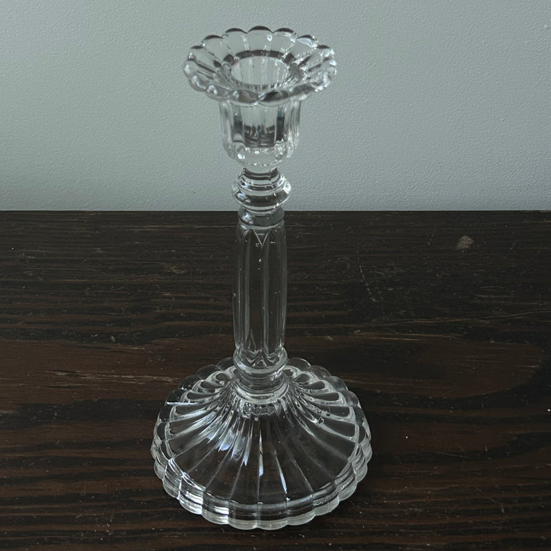 Val Saint Lambert Glass Candleholder