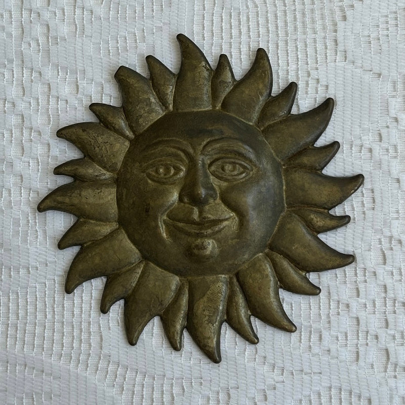 Brass Sun Wall Plaque