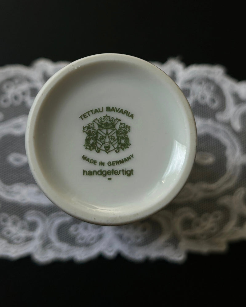 Small Porcelain Vase with Floral Bouquet
