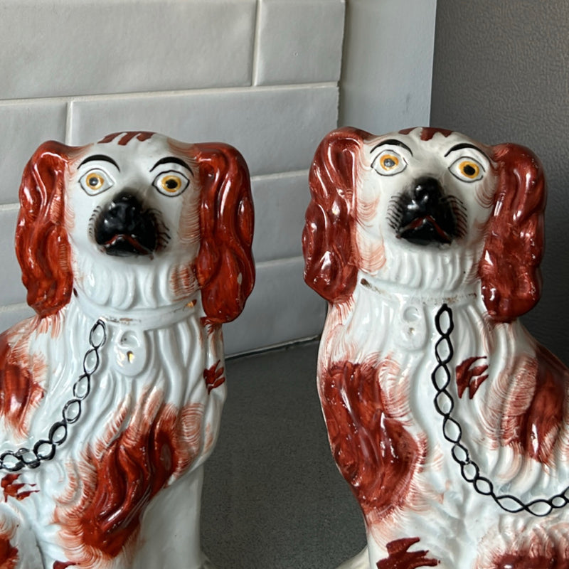 Antique Pair of Staffordshire Dogs 1880s