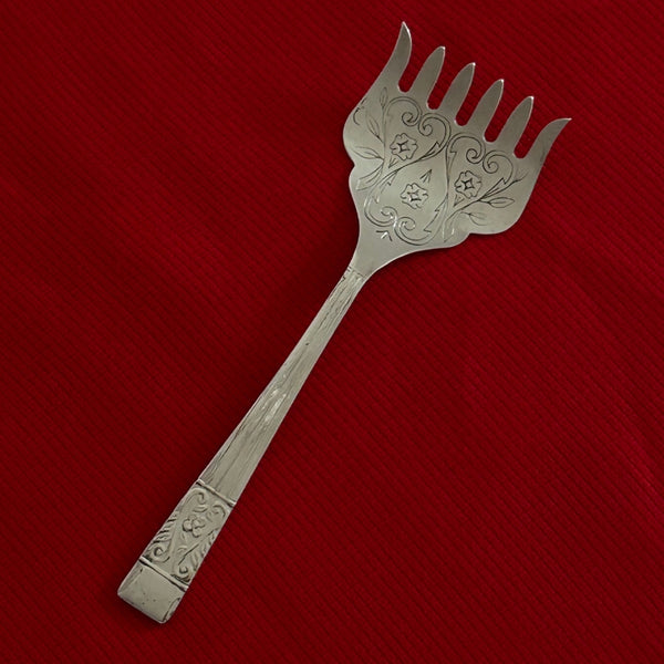 Antique Silver Plated Sardine Fork