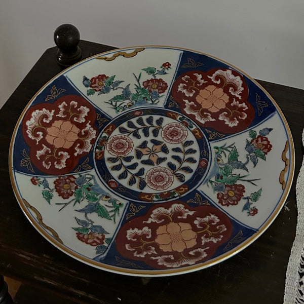 Rare Hand Painted Imari Big Decorative Plate