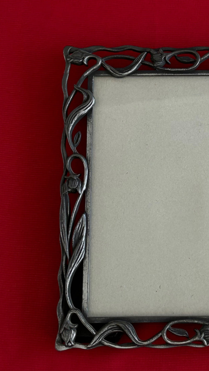 Art Nouveau Pewter Ornate Frame