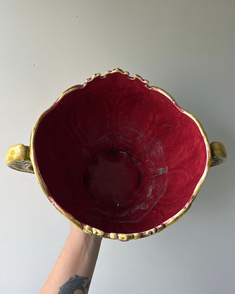 Rare Art Nouveau Onnaing (France) Cachepot, 1900s