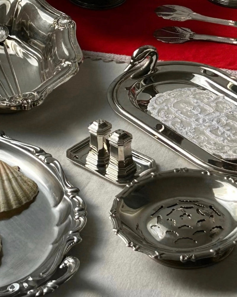 Silver Plated Salt & Pepper Set (S)
