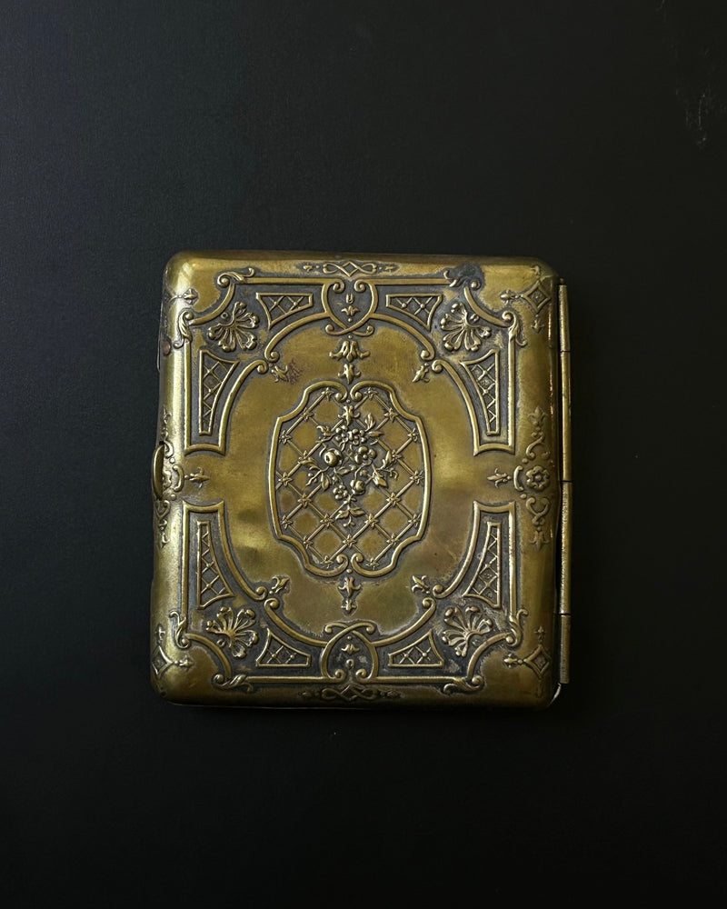 Antique Brass Cigarette Case, 19th Century