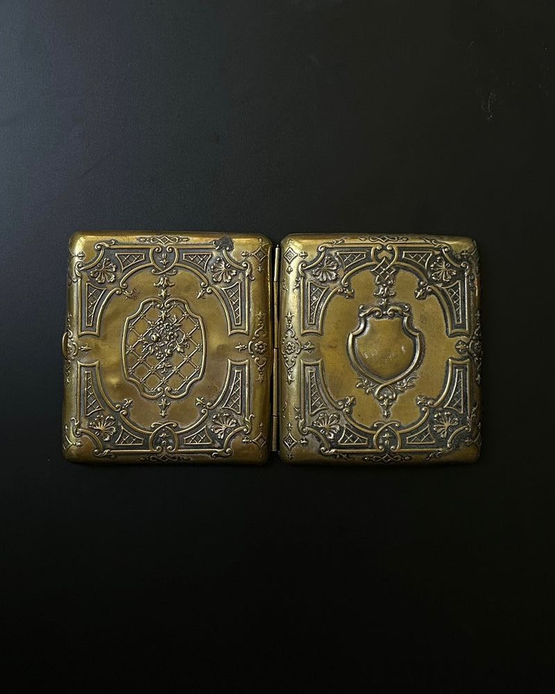 Antique Brass Cigarette Case, 19th Century