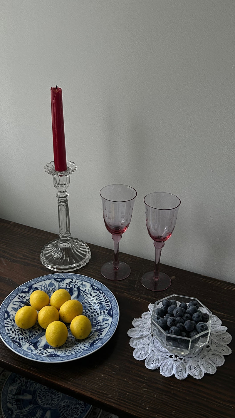 Val Saint Lambert Glass Candleholder