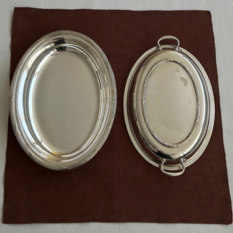 Antique Silver Plated Serving Dish