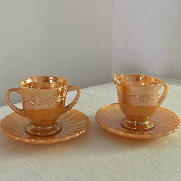 Anchor Hocking Milk Jug+Sugar Cup