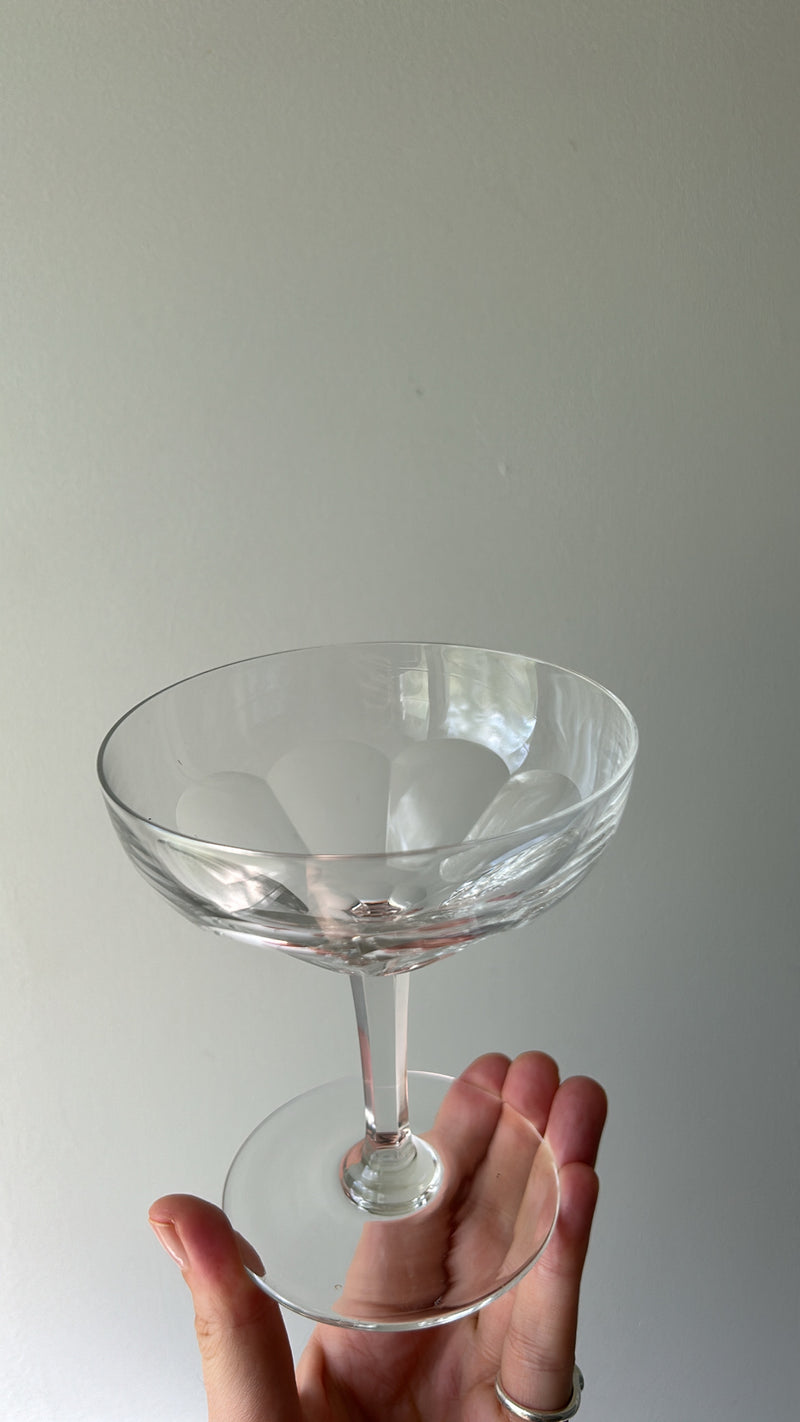 Pair Of French Crystal Coupes