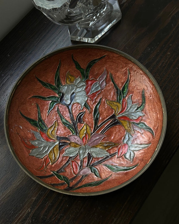 Enameled Brass Dish